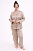 PYJAMA SATIJN - TAUPE
