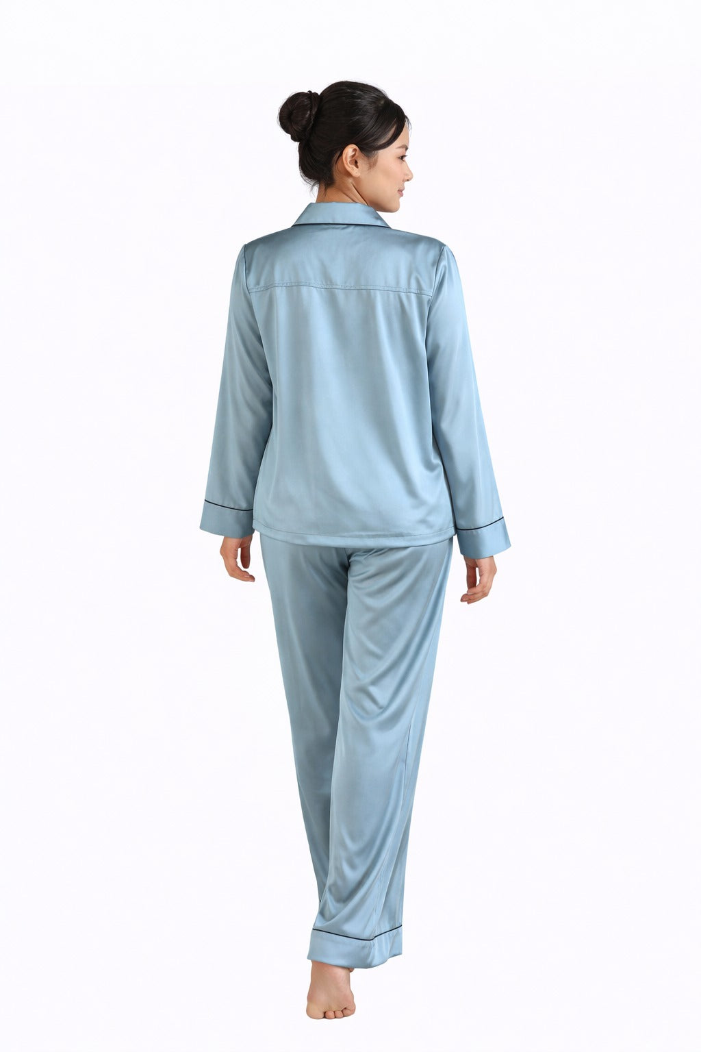 PYJAMA SATIJN - LIGHT BLUE
