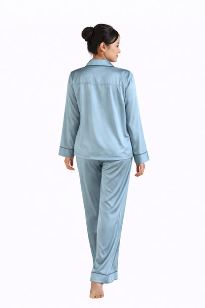 PYJAMA SATIJN - LIGHT BLUE