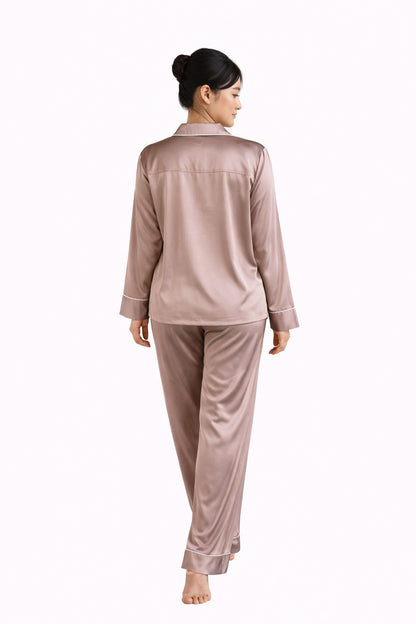 PYJAMA SATIJN - CAFE