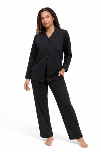 PYJAMA KATOEN - BLACK