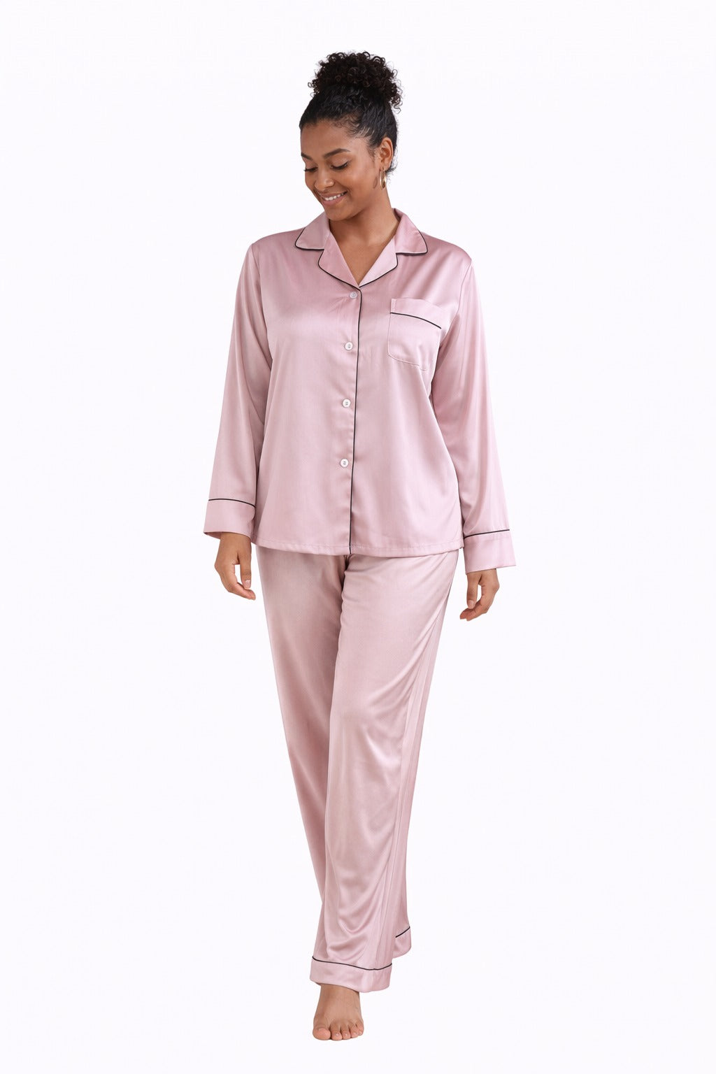 PYJAMA SATIJN - LIGHT PINK