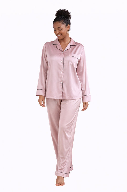 PYJAMA SATIJN - LIGHT PINK