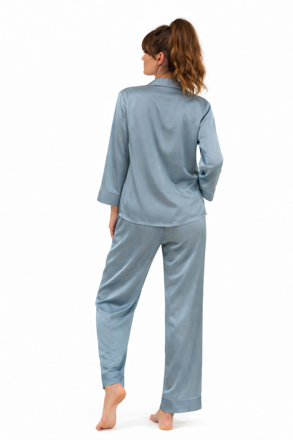 PYJAMA SATIJN - SKY BLUE