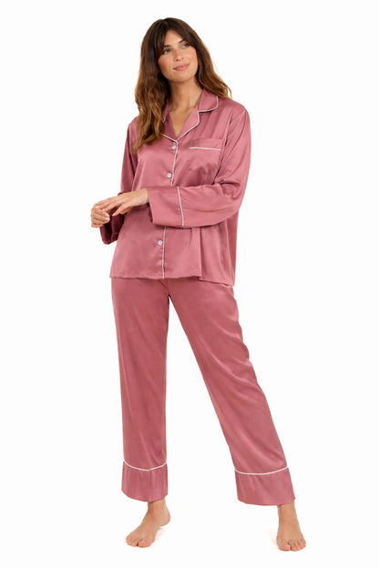 PYJAMA SATIJN - DUSTY ROSE
