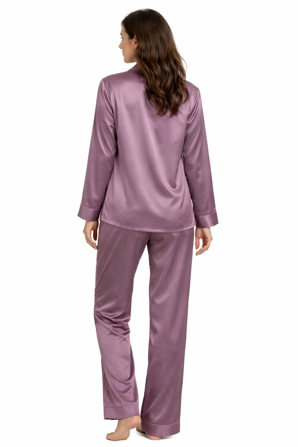 PYJAMA SATIJN - PURPLE
